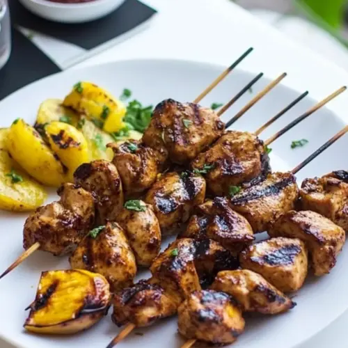 Jerked Chicken Plantain Skewers