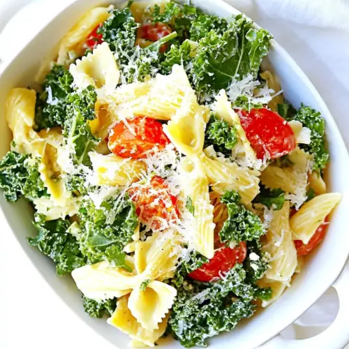 Kale Caesar Pasta Salad