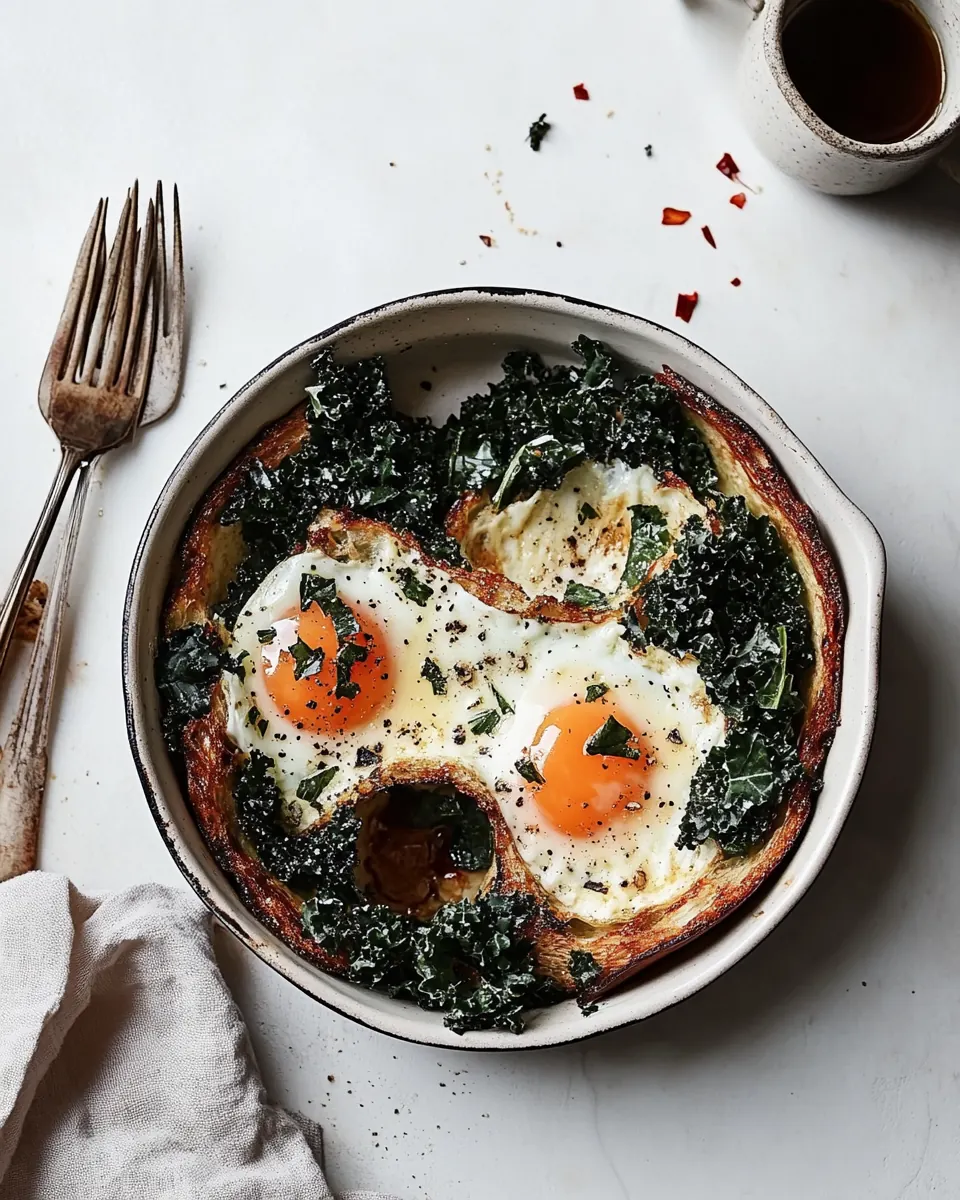 Kale Egg in a Hole