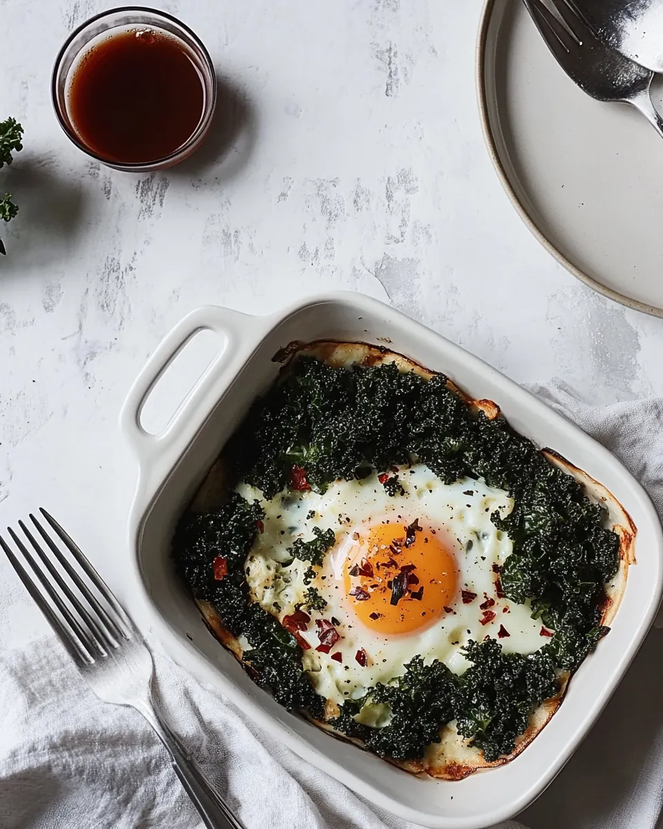 Kale Egg in a Hole