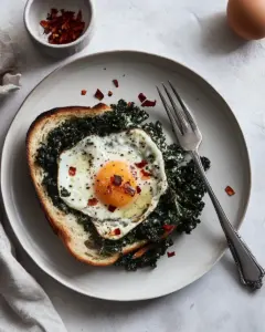 Kale Egg in a Hole