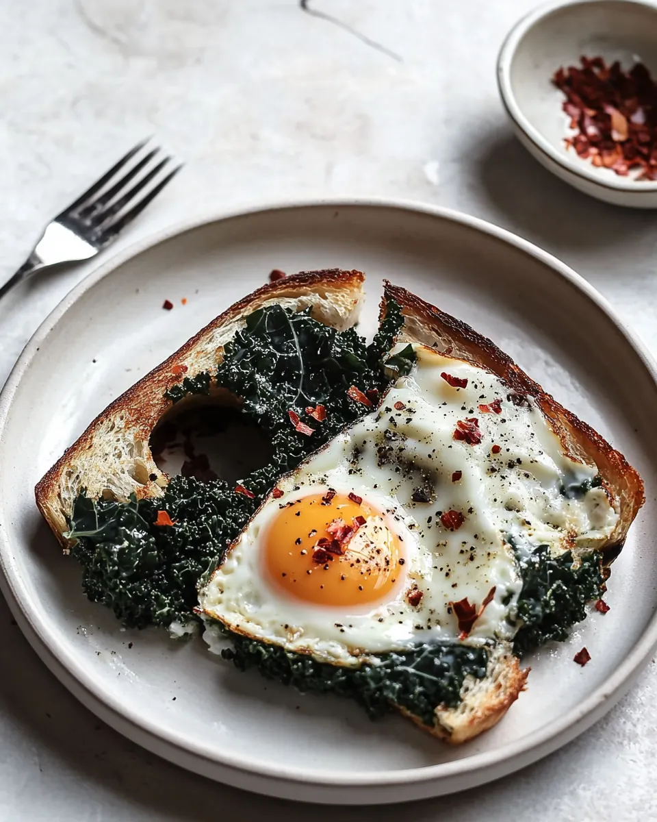 Kale Egg in a Hole