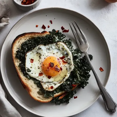 Kale Egg in a Hole