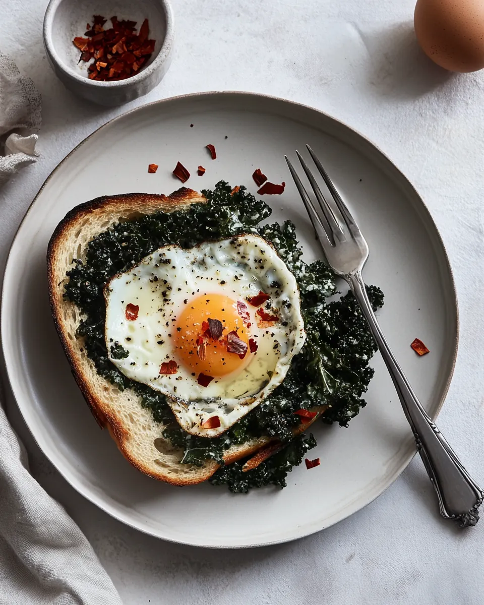Kale Egg in a Hole