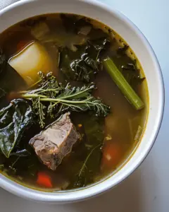 Kale and Chard Potlikker Soup