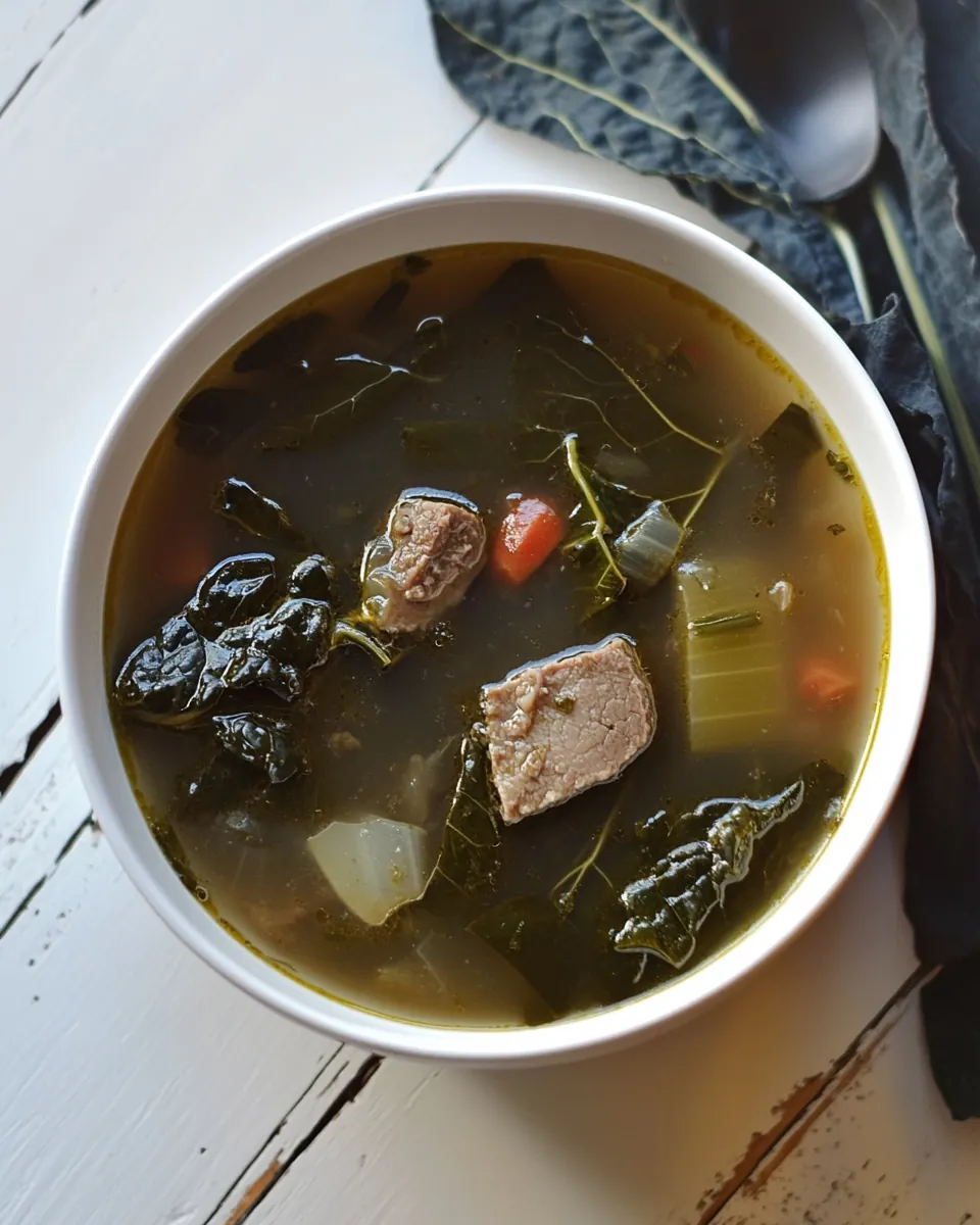 Kale and Chard Potlikker Soup