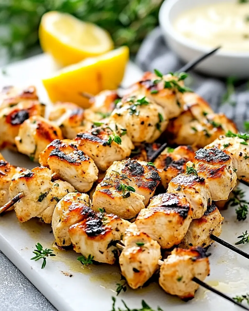 Keto Italian Chicken Skewers