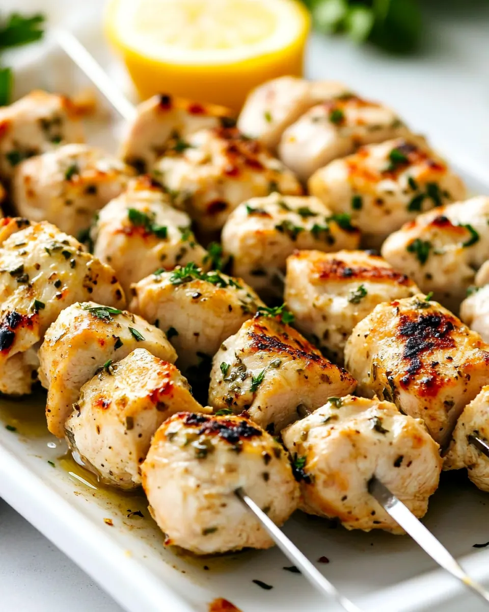 Keto Italian Chicken Skewers