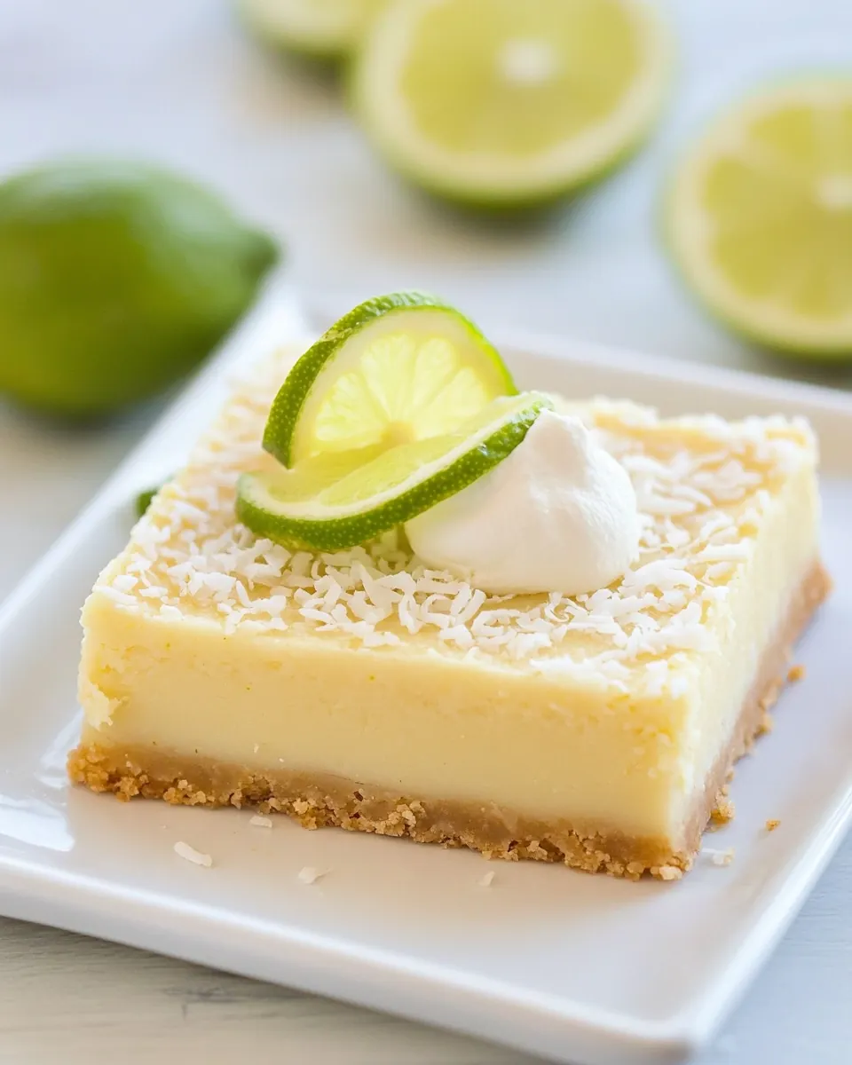Key Lime Bars with Coconut Crust