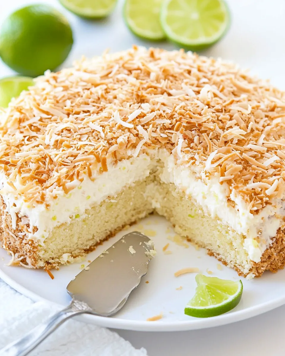 Key Lime Coconut Cake
