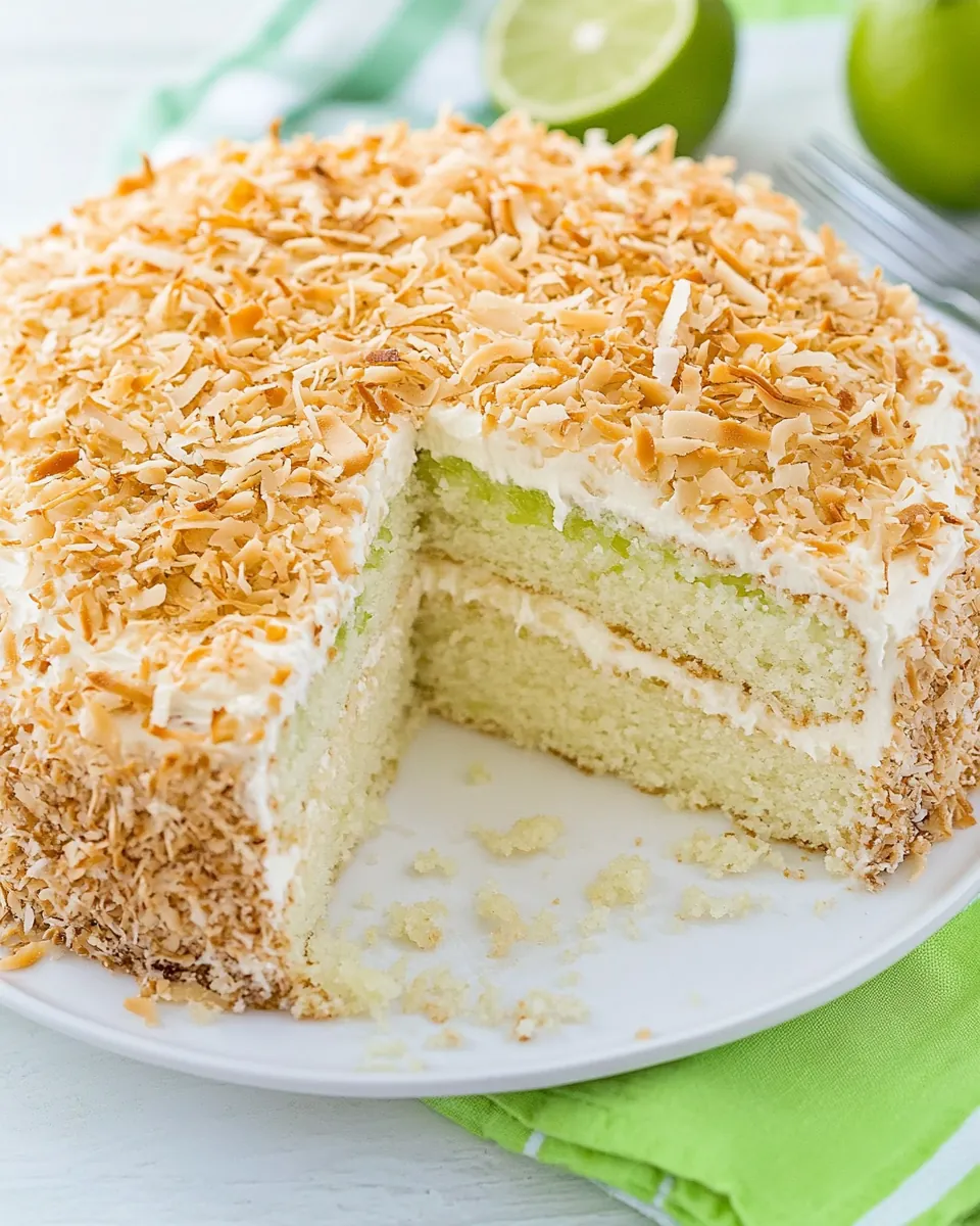 Key Lime Coconut Cake