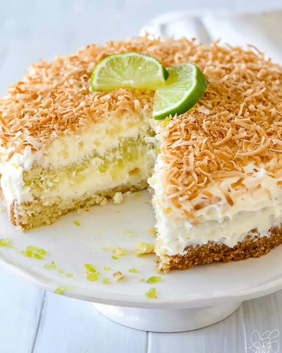 Key Lime Coconut Cake