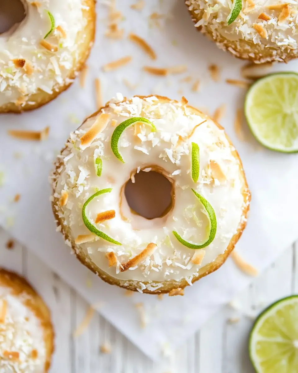 Key Lime Coconut Donuts