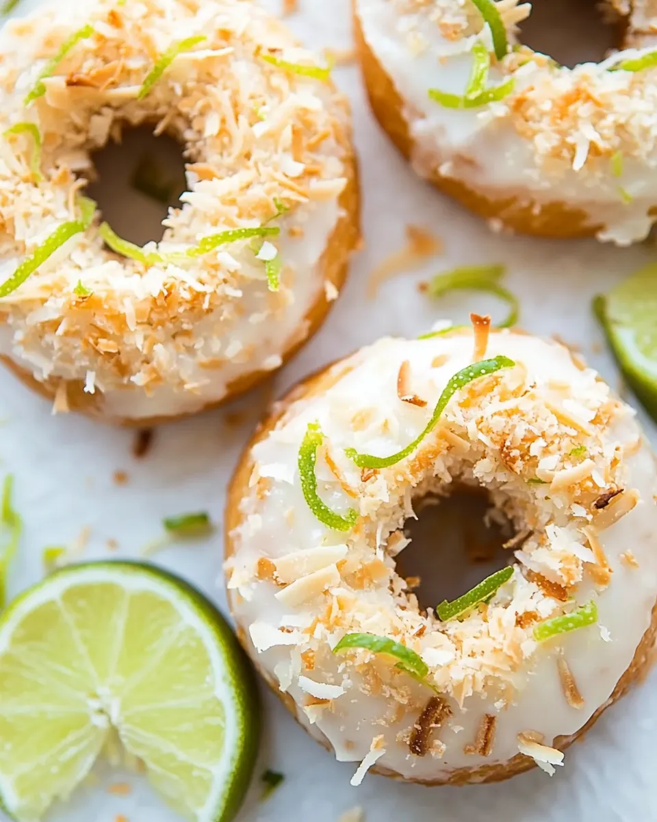 Key Lime Coconut Donuts
