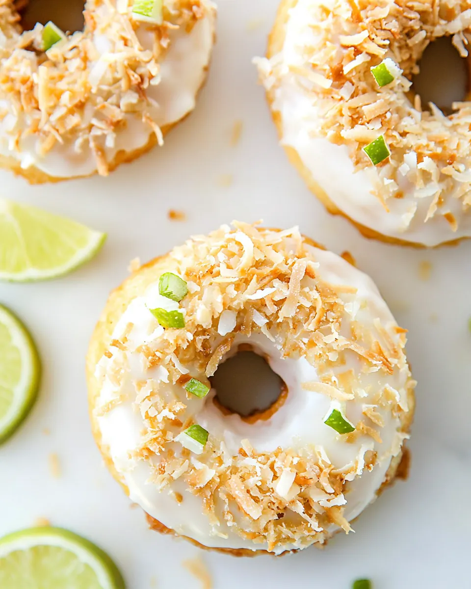 Key Lime Coconut Donuts
