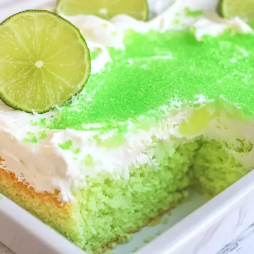 Key Lime Jello Poke Cake