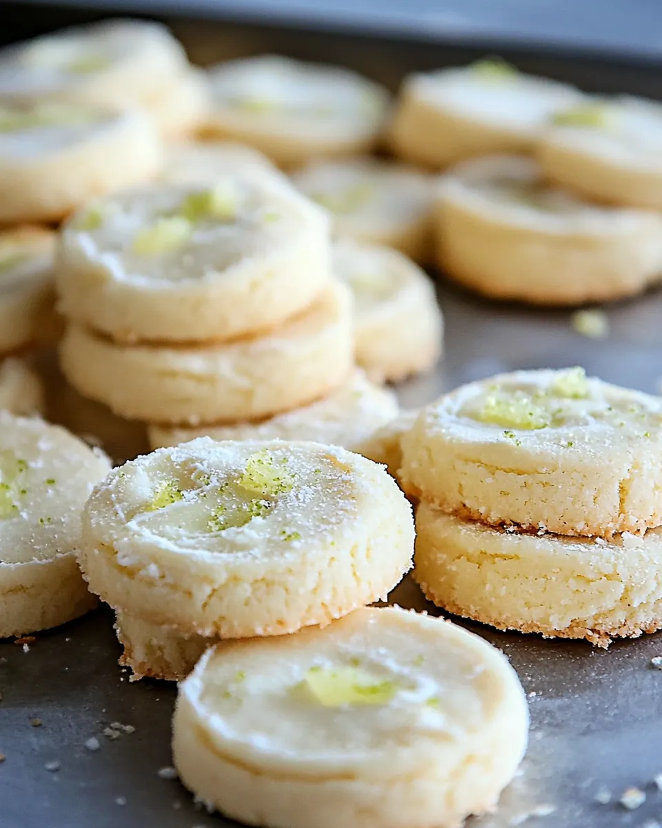 Key Lime Shortbread Cookies