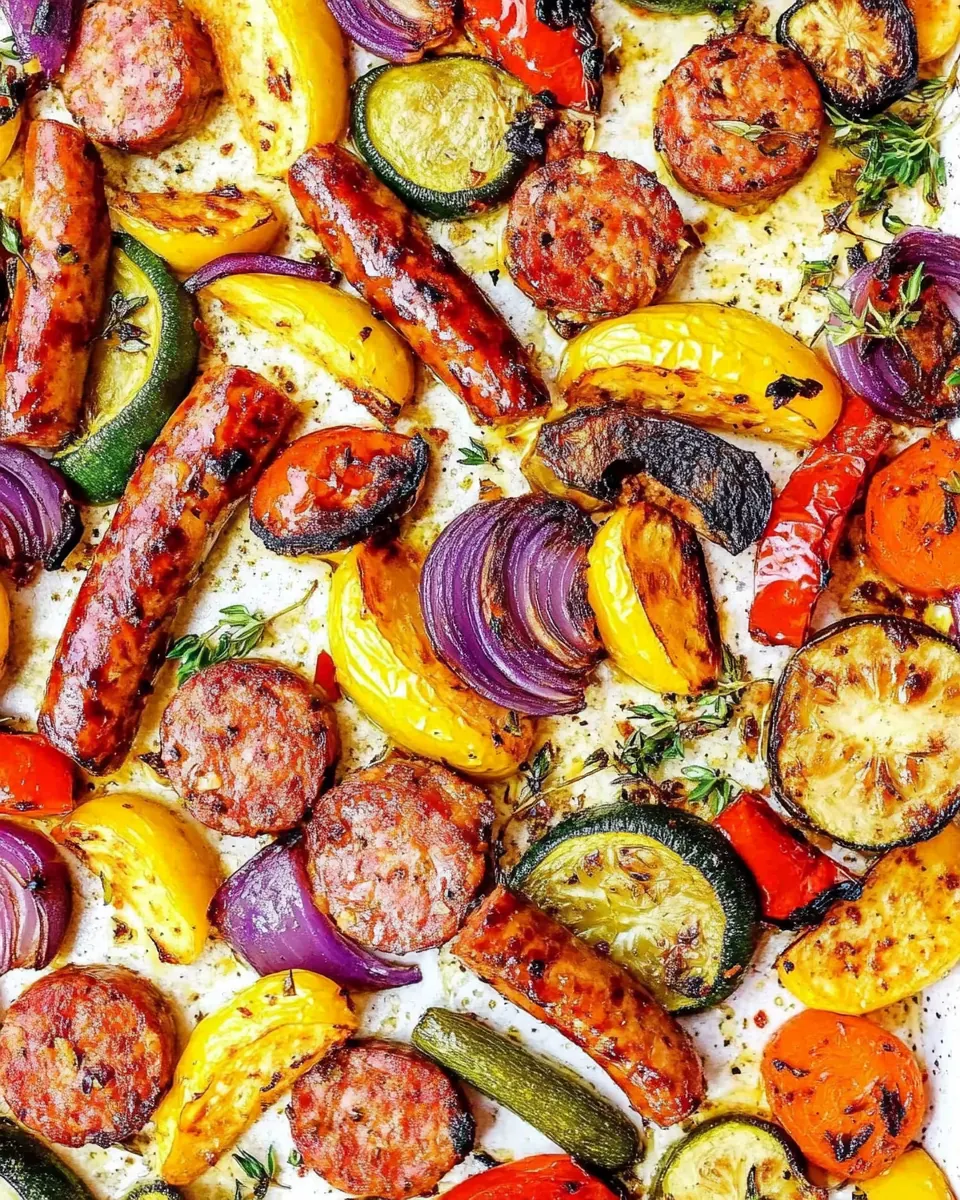 Kielbasa Veggie Sheet Pan Dinner