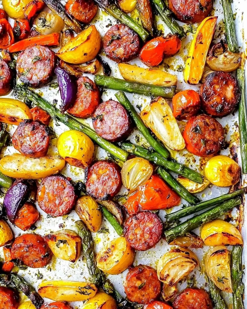 Kielbasa Veggie Sheet Pan Dinner