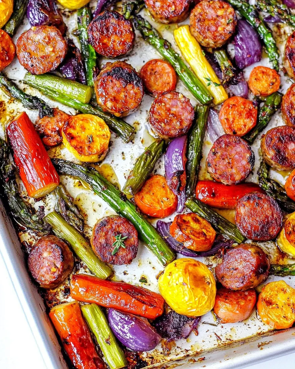 Kielbasa Veggie Sheet Pan Dinner