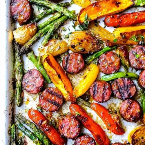Kielbasa Veggie Sheet Pan Dinner