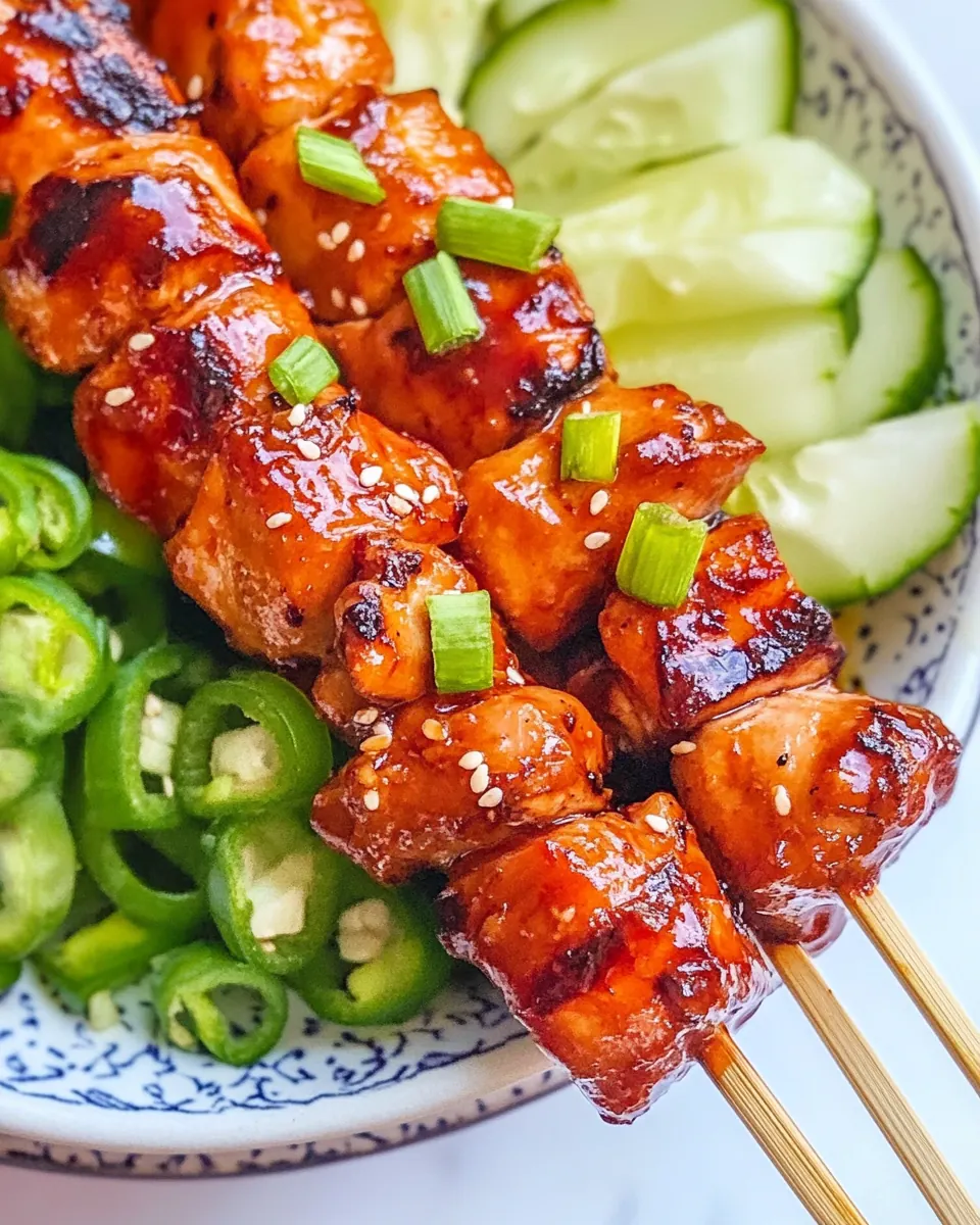 Korean BBQ Chicken Skewers