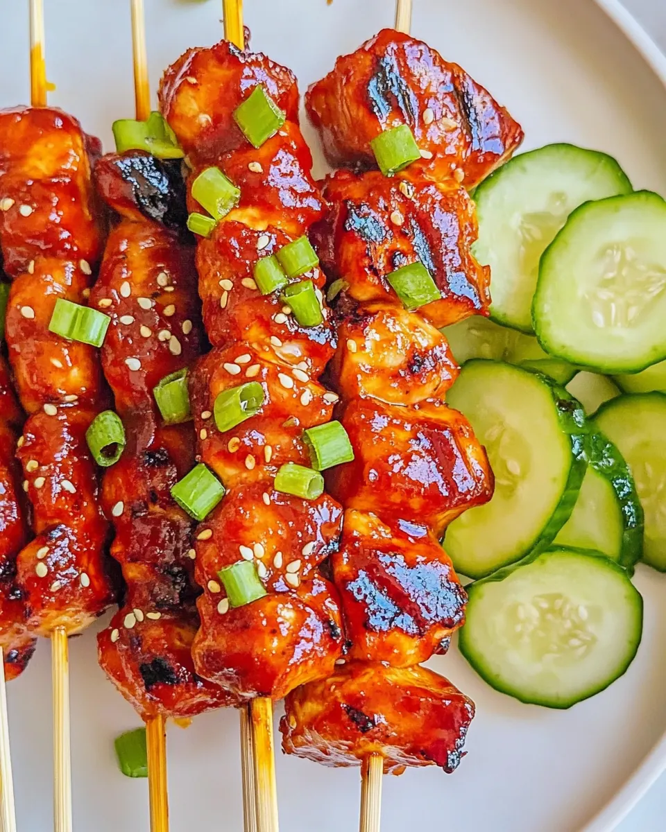 Korean BBQ Chicken Skewers