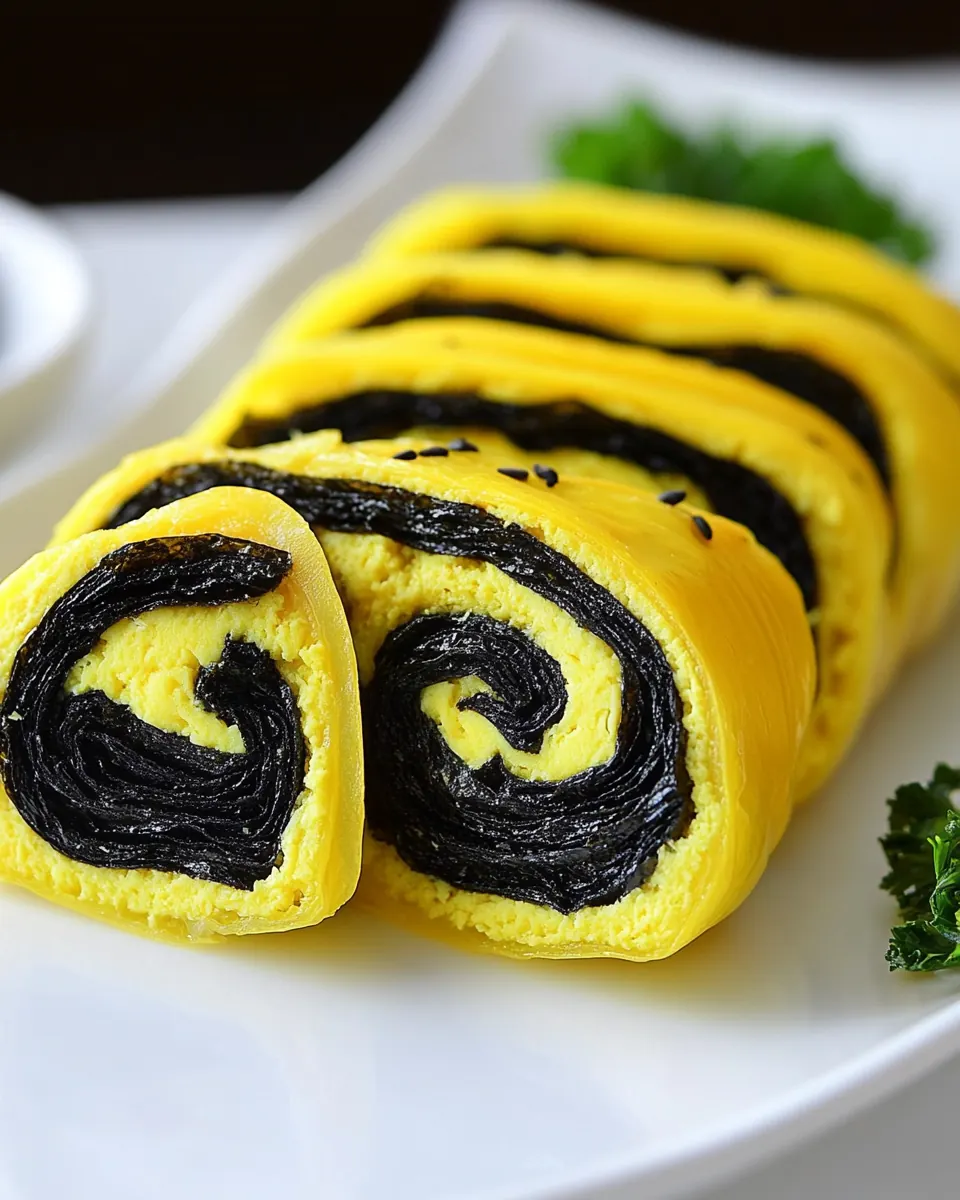 Korean Egg Roll With Seaweed