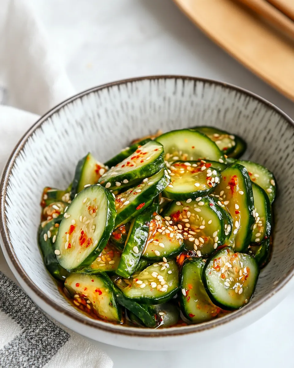 Korean Pickled Cucumbers