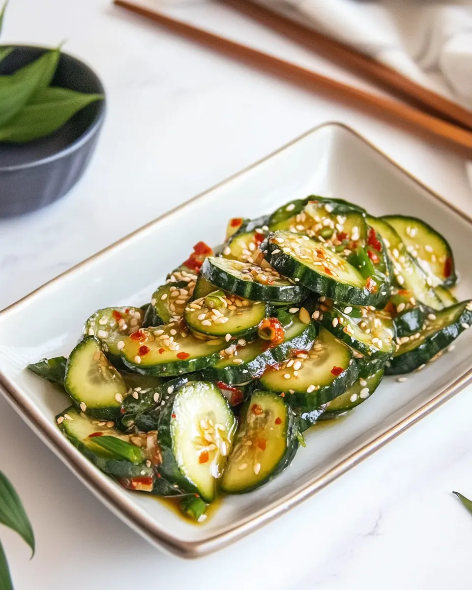 Korean Pickled Cucumbers