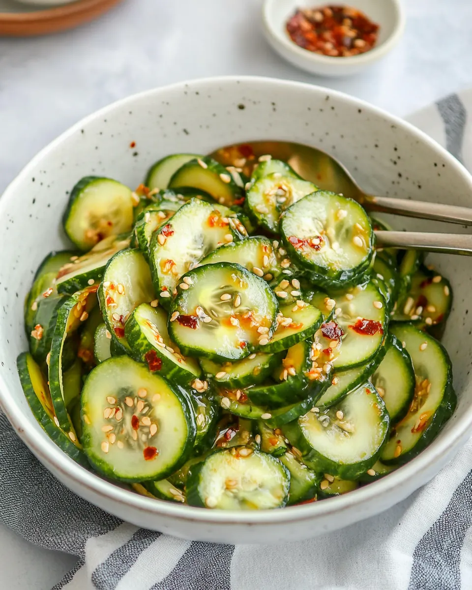 Korean Pickled Cucumbers