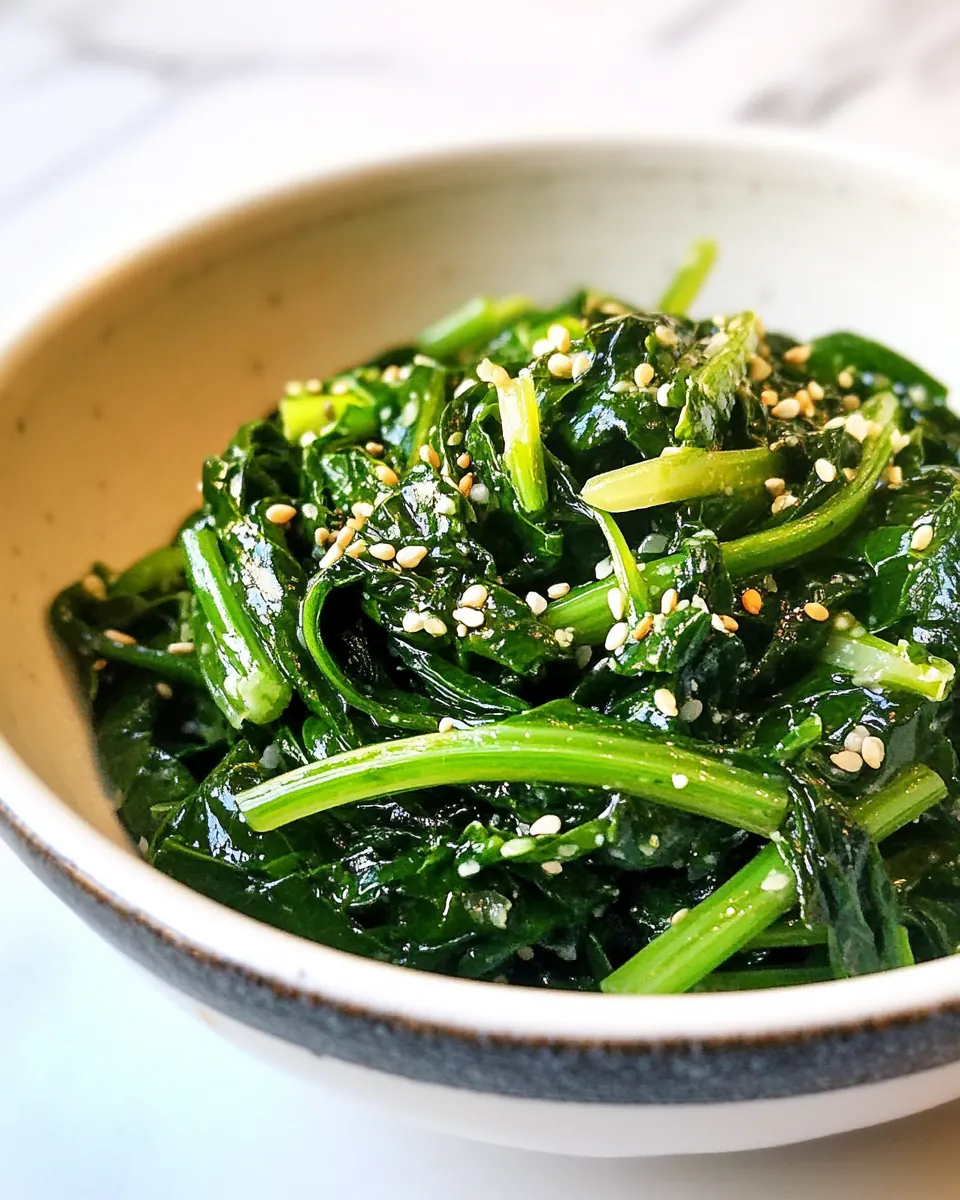 Korean Spinach Side Dish