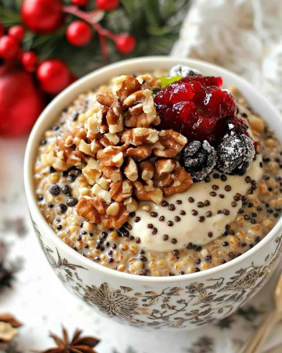 Kutia Wheat Berry Pudding with Compote