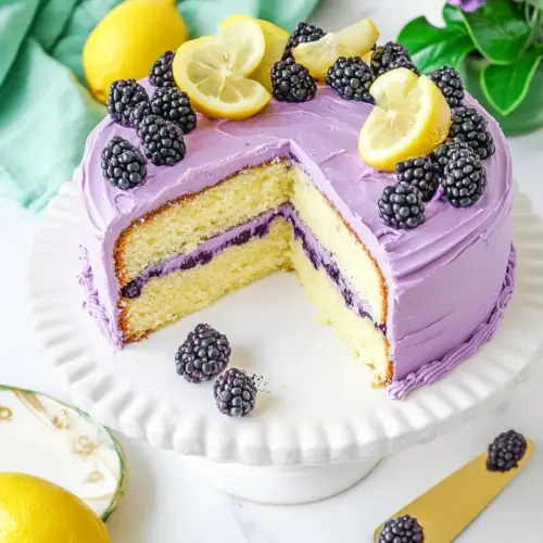 Lavender Lemon Blackberry Cake