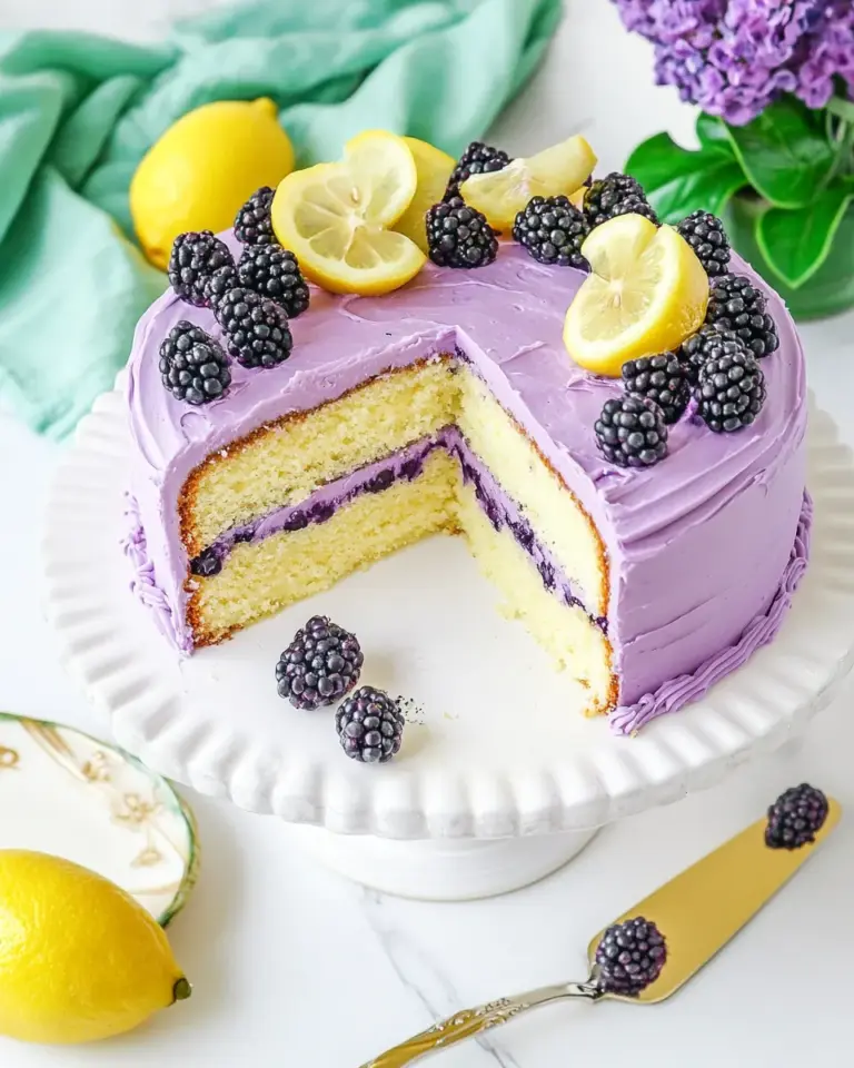 Lavender Lemon Blackberry Cake