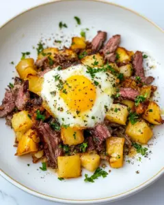 Leftover Prime Rib Hash
