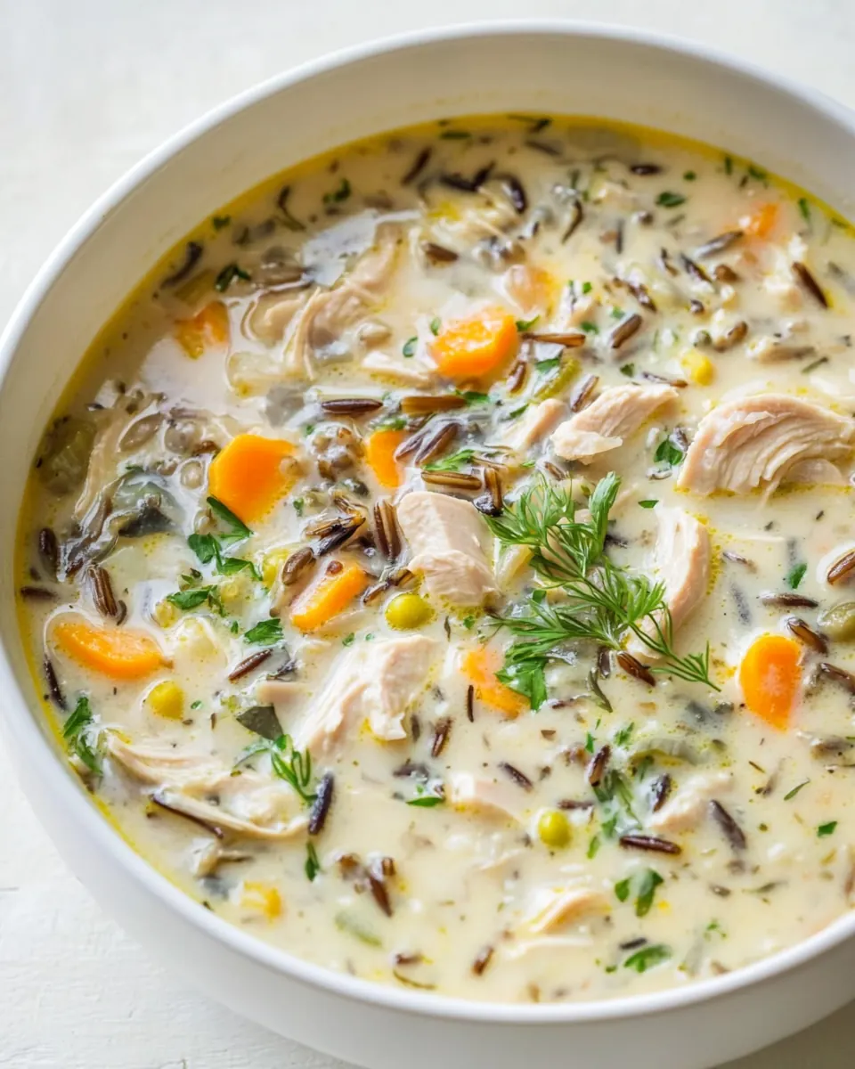 Leftover Turkey Wild Rice Soup