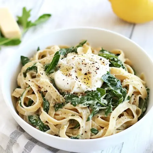 Lemon Arugula Pasta with Burrata