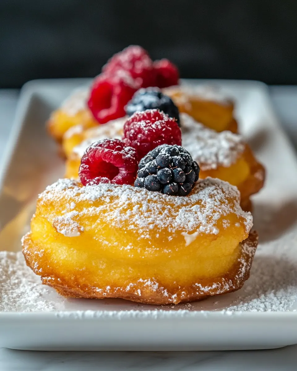 Lemon Beignets with Fresh Berries