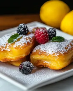 Lemon Beignets with Fresh Berries