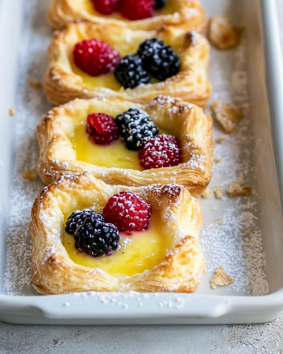 Lemon Berry Cheesecake Puff Pastries
