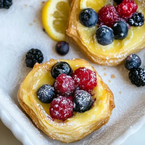 Lemon Berry Cheesecake Puff Pastries
