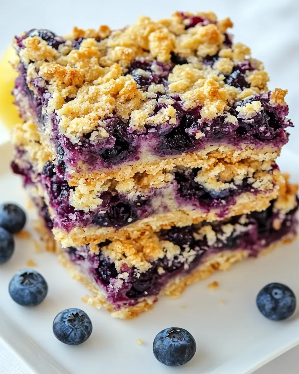 Lemon Blueberry Streusel Bars