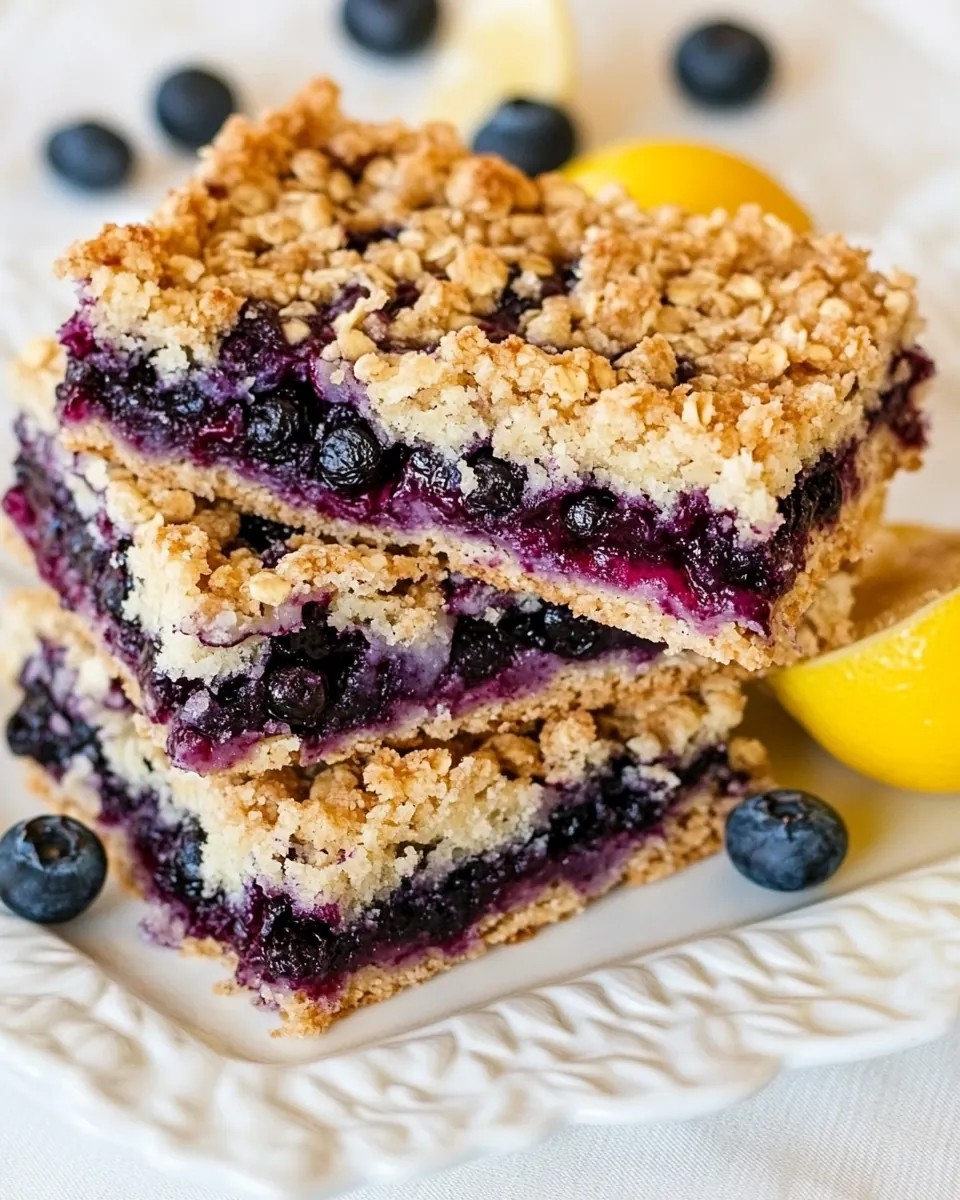 Lemon Blueberry Streusel Bars
