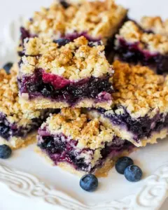 Lemon Blueberry Streusel Bars
