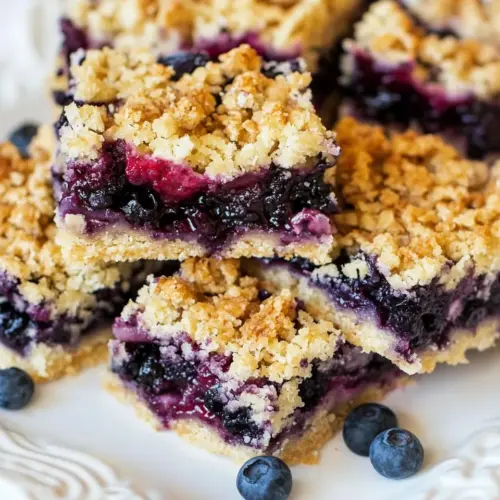 Lemon Blueberry Streusel Bars