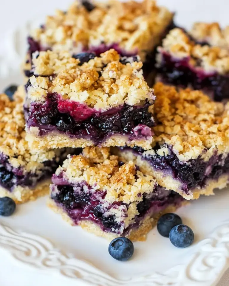 Lemon Blueberry Streusel Bars