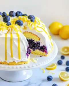 Lemon Blueberry Surprise Cake