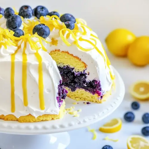 Lemon Blueberry Surprise Cake