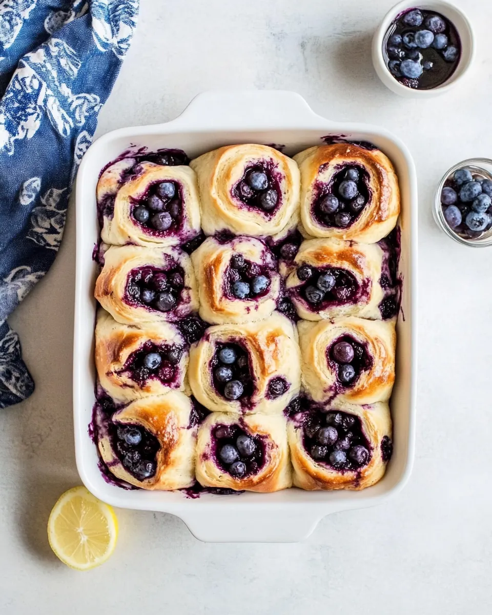 Lemon Blueberry Sweet Rolls